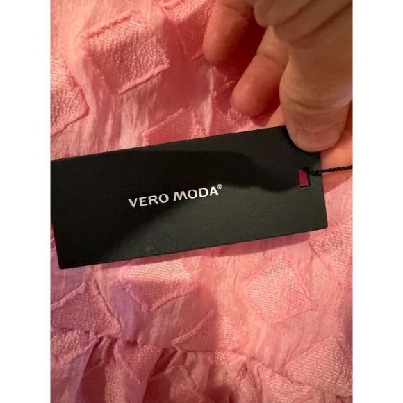 Vero Moda Women's Size M Pink Peplum Tie‎ Strap Cami Top NWT - Picture 4 of 5